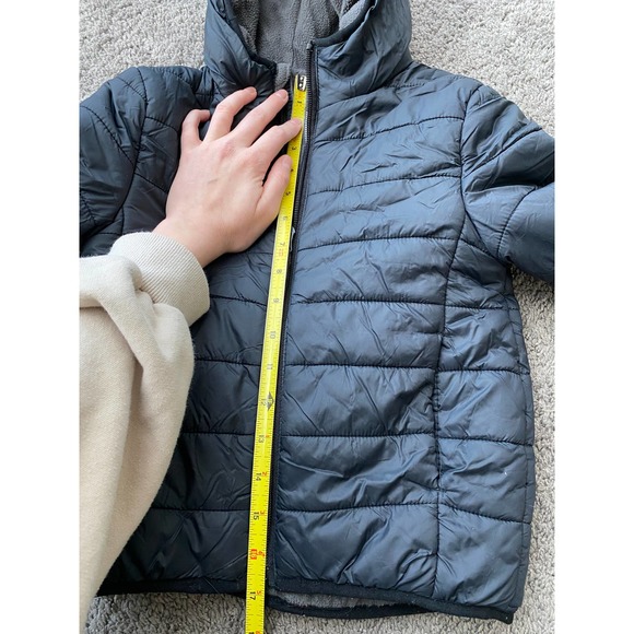 Kids Unisex black puffer coat, size XS (4/5) - Picture 5 of 6